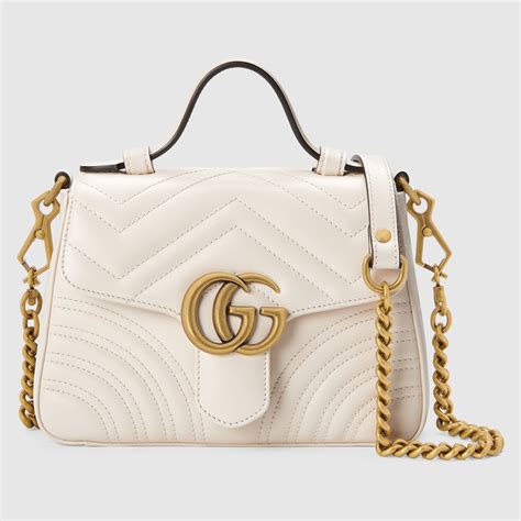 borsa gucci pop pelle bianca vintage|Mini borsa a spalla GG Marmont in pelle bianca .